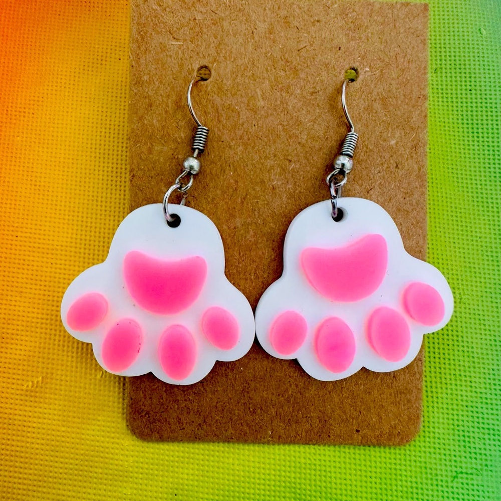 Paw print Dangle earrings